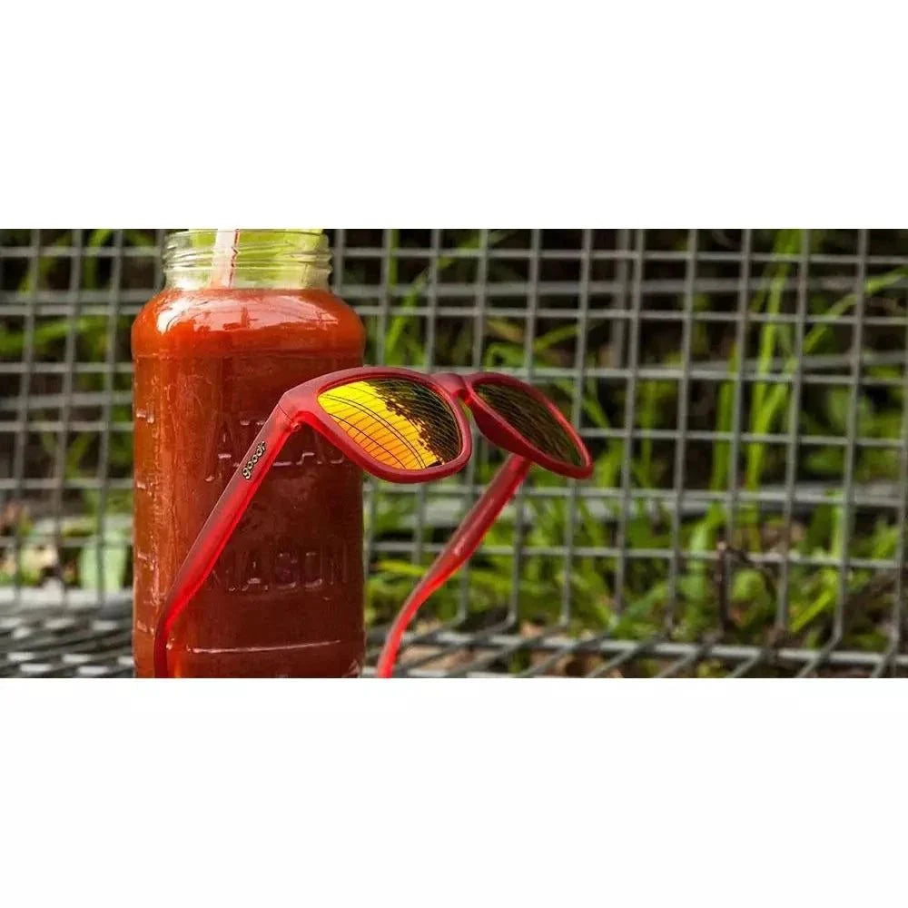 Phoenix OG Polarized Sunglasses - Bold Red & Reflective Lenses - Korvel