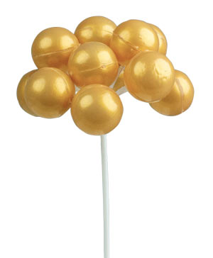 Medium Golden Balloon Clusters - 7" Long