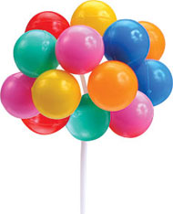 Clusters de Ballons Primaires Moyens - 7" de Long