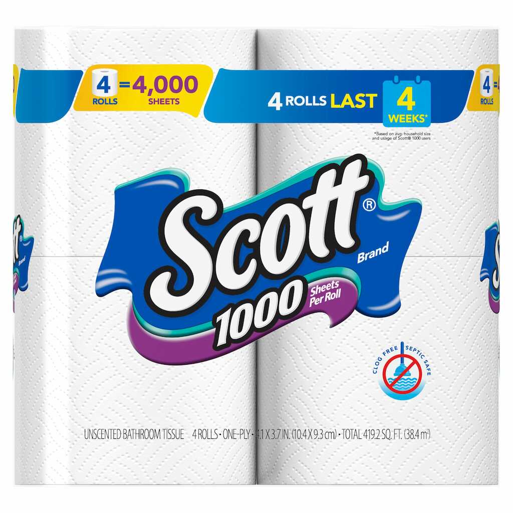 Scott Bath 1000 Tissue - 12 Rolls