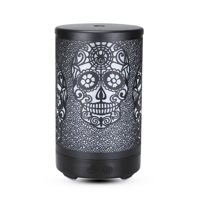 Diffuseur d'arômes ultrasonique Skull de 100 ml avec lumière LED