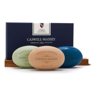 Ensemble de trois savons en barre triple-moulés Caswell Massey Heritage