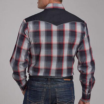 Classic Red Plaid Shirt for Men | Roper Collection - Korvel