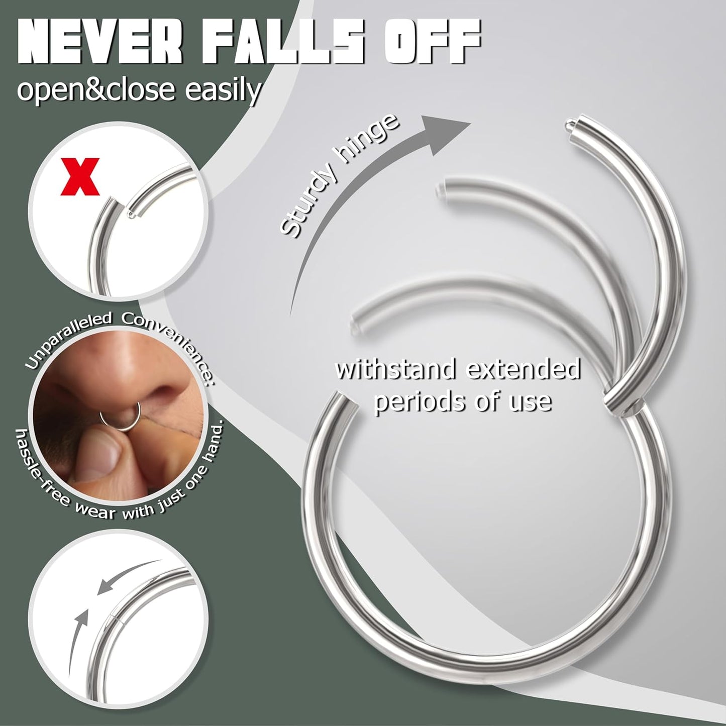 18g- steel hoop-silver-7-1 - Korvel