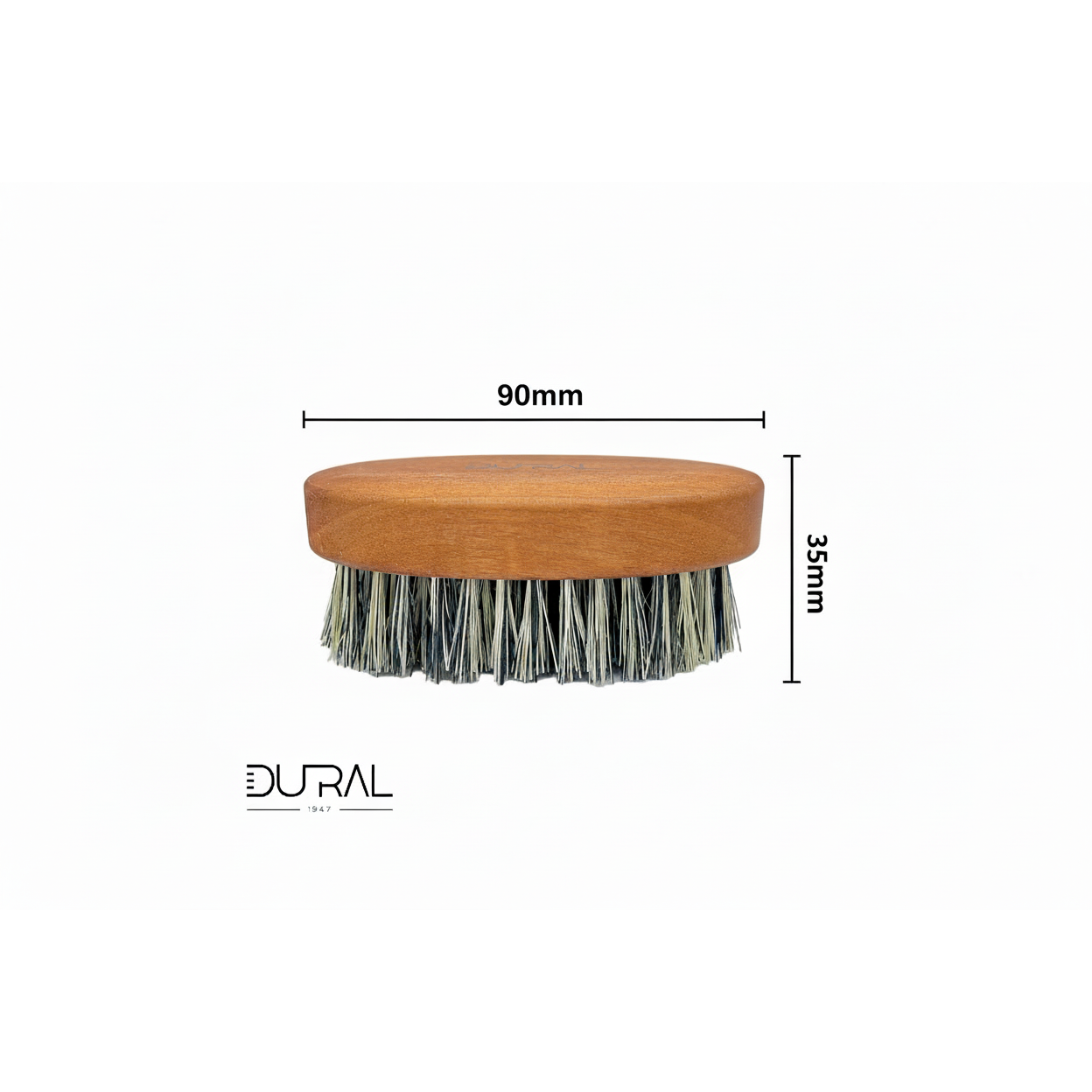 Cepillo de barba de madera de peral Dural con fibra de Tampico pura - 7 filas