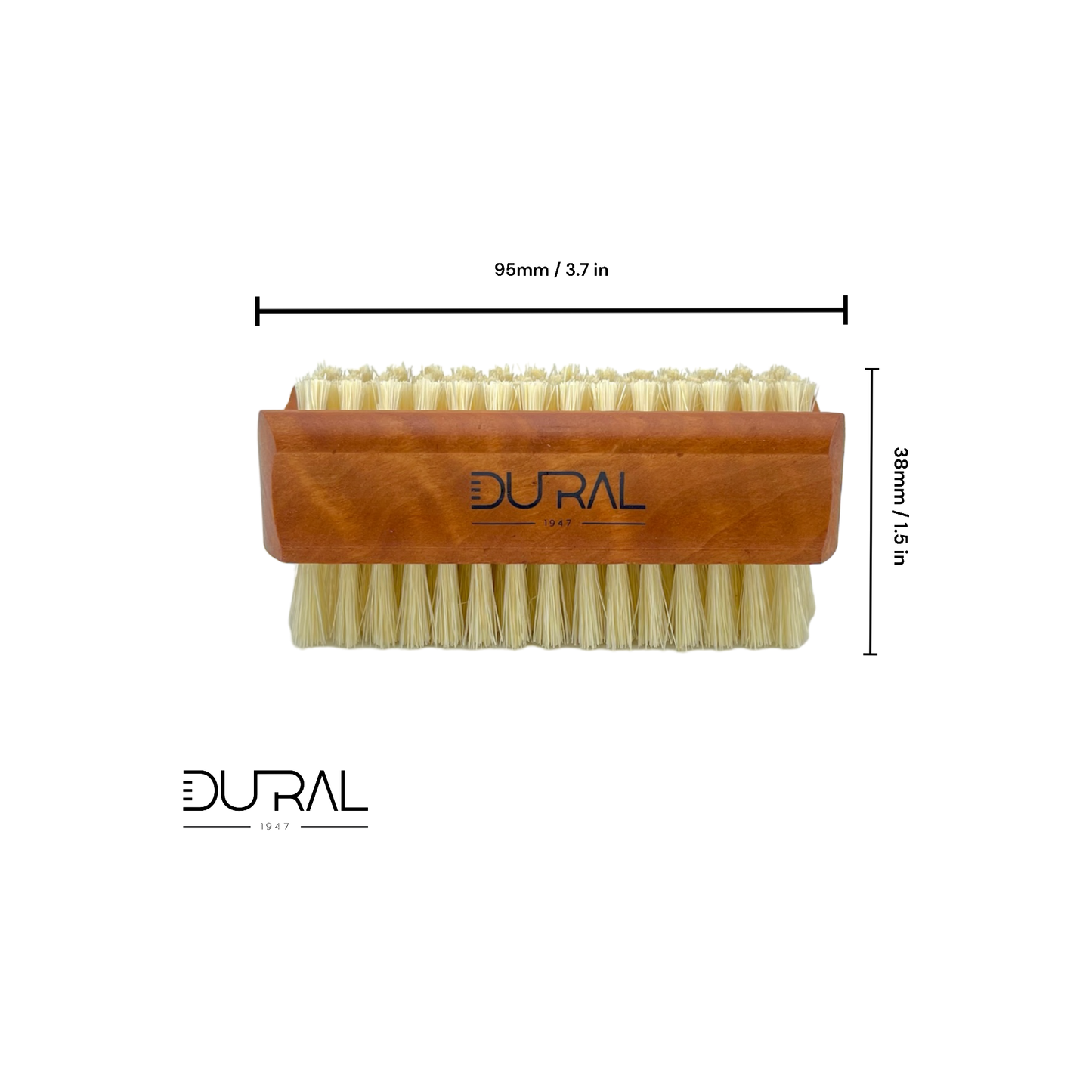 Brosse à mains et ongles en bois de poirier Dural avec poils naturels