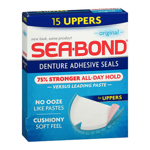 Wafers Adhesivos para Dentaduras Sea-Bond para Superiores - 15 Contenido