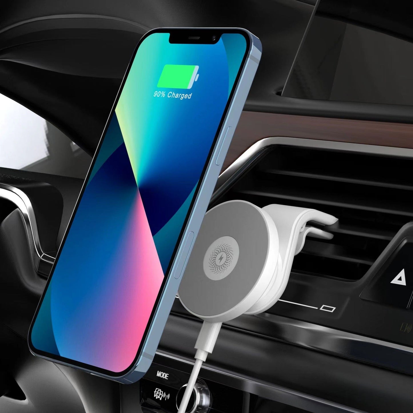 Custom Smart Car Wireless Charger Phone Holder Magnetic Wireless Car Charger Mount 15W Fast Charging - Korvel