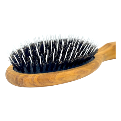 Dural Olive Wood Paddle Hairbrush with Boar Bristles