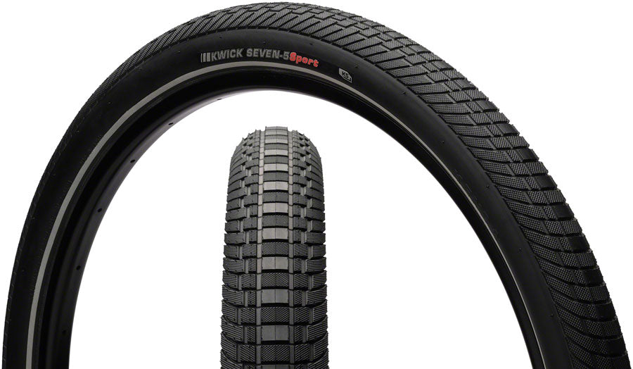 Kenda Kwick Seven.5 Tire - 27.5 x 2.4 Clincher Wire Black/Reflective