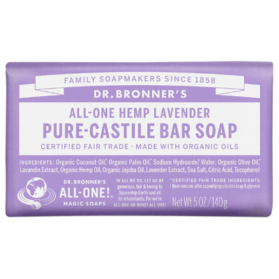 Dr. Bronner's Lavender Pure Castile Soap Bar - 5 oz