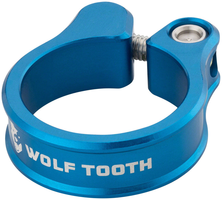 Collier de selle Wolf Tooth - 28,6 mm à visser bleu