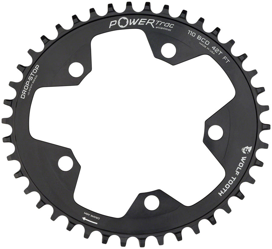 Chaîne elliptique Wolf Tooth 42t - Design Drop-Stop 110 BCD