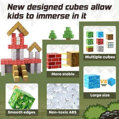 My World Magnetic Building Blocks Assembly Cube Building Magnetic Toys Mini Models Versatile Magnetic Blocks - Korvel
