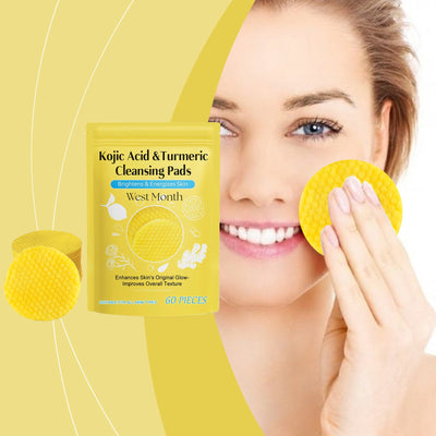 Turmeric Acid Cleaning Pad Brightening Cleaning Gentle Moisturizing Nourishing Care Cleansing Pad - Korvel