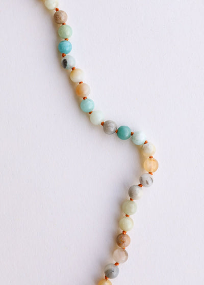 Natural Amazonite Gemstone || Beaded Necklace - Korvel