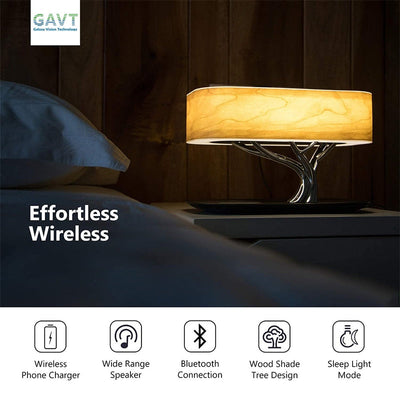 Modern Dimmable LED Desk Lamp with Bluetooth Speaker and Charger