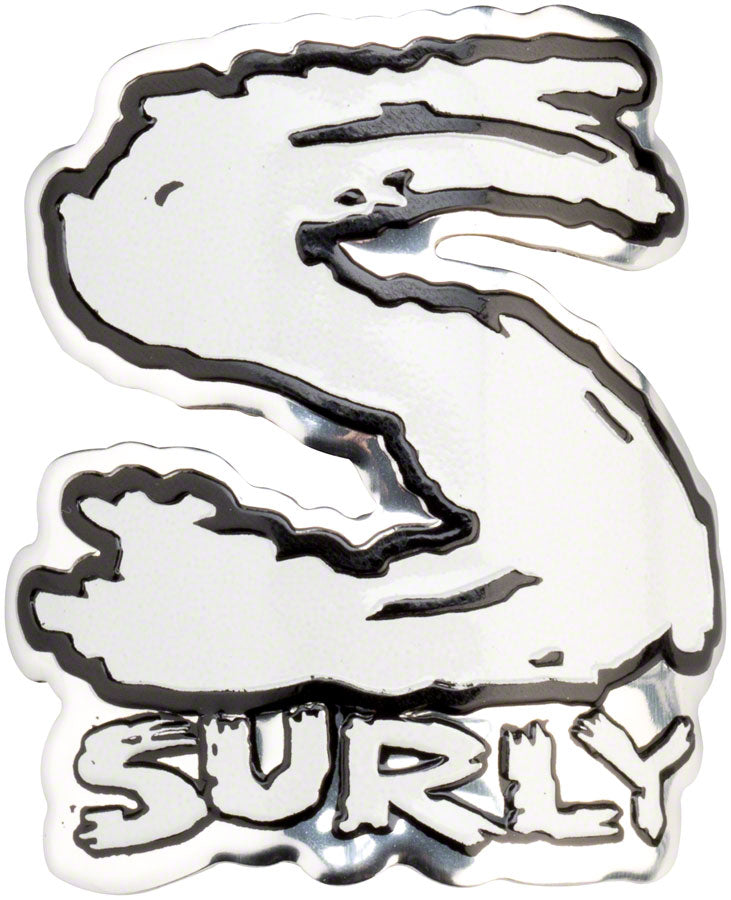 Surly Headbadge - White Replacement for Your Bike