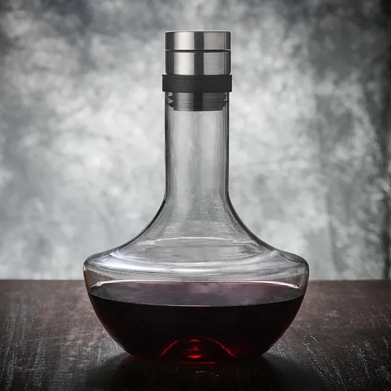 Wine Decanter Built-in Aerator Pourer Carafe Red Wine Decanter 100% Lead-free Crystal Glass Wine Hand-held Aerator - Korvel