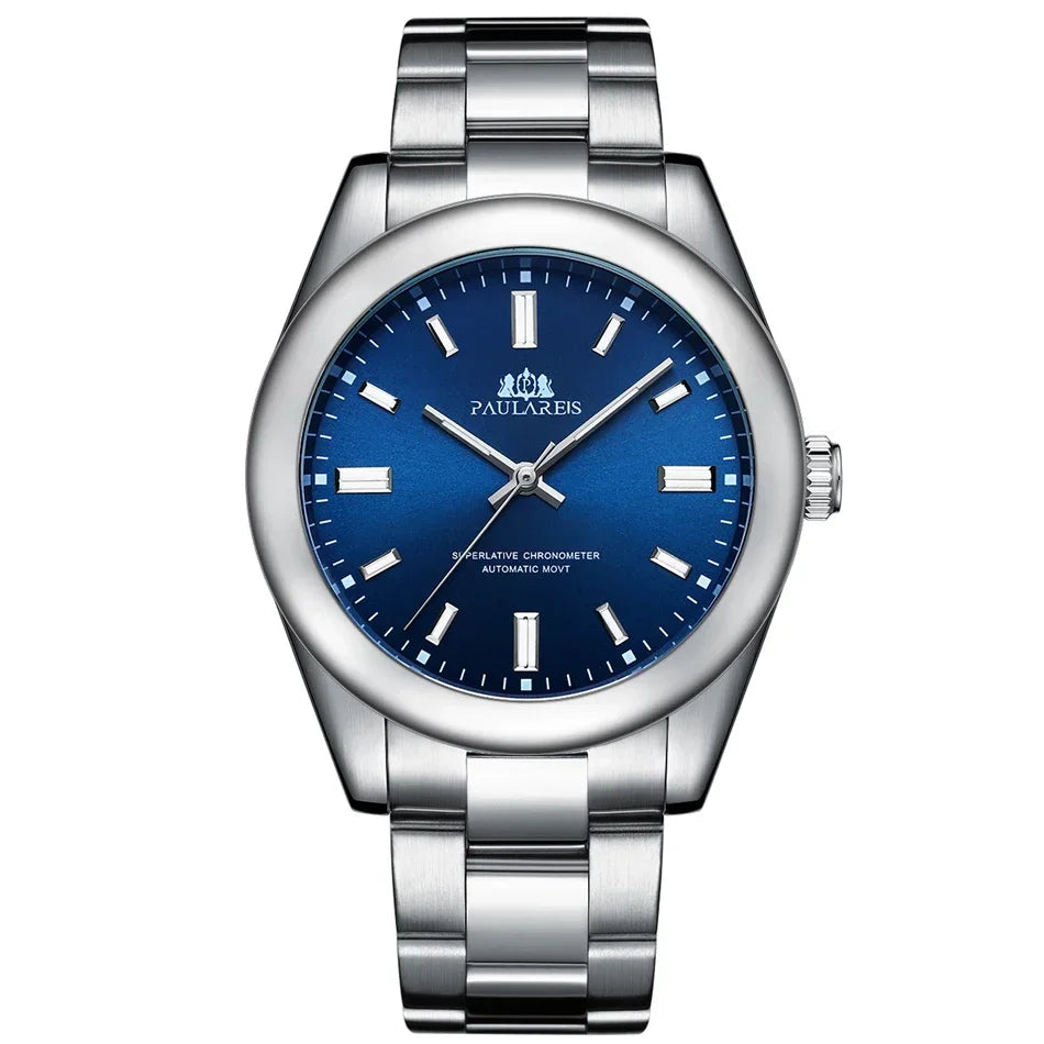 Luxury Automatic Watch for Men - Colorful Stainless Steel 41mm