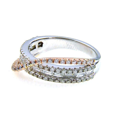 Bague en diamant naturel de 1,00 ct en or blanc 14KT