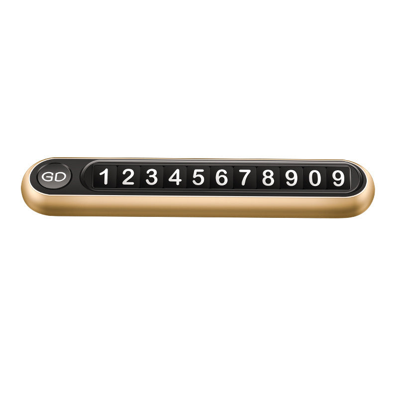 Parking Plate Button-Type Parking Number Plate Aluminum Alloy Temporary Parking Card Original Gift Moving License Plate - Korvel