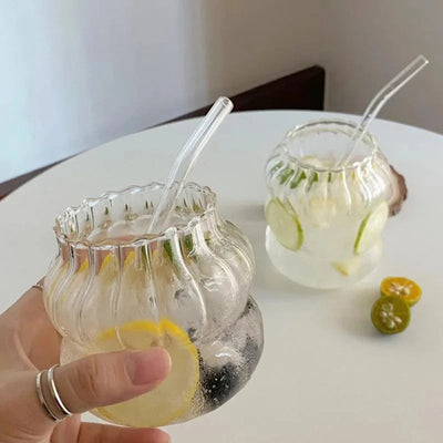 Thickened high borosilicate glass cup household transparent double-layer heat-resistant fruit juice cup - Korvel