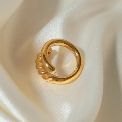 Stainless Steel Knot Bypass Ring - Korvel