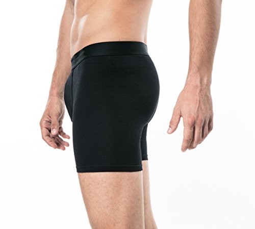 2 Pcs Boxer Brief L Black A387-003 - Korvel