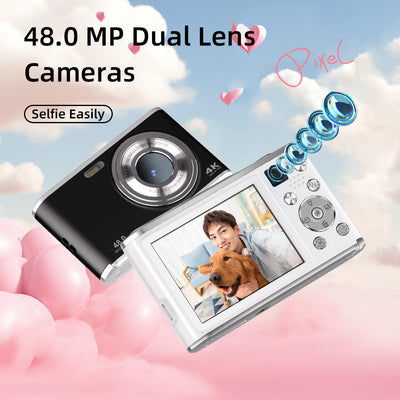 DC306 digital high-definition camera front and rear dual camera autofocus entry-level student card machine - Korvel
