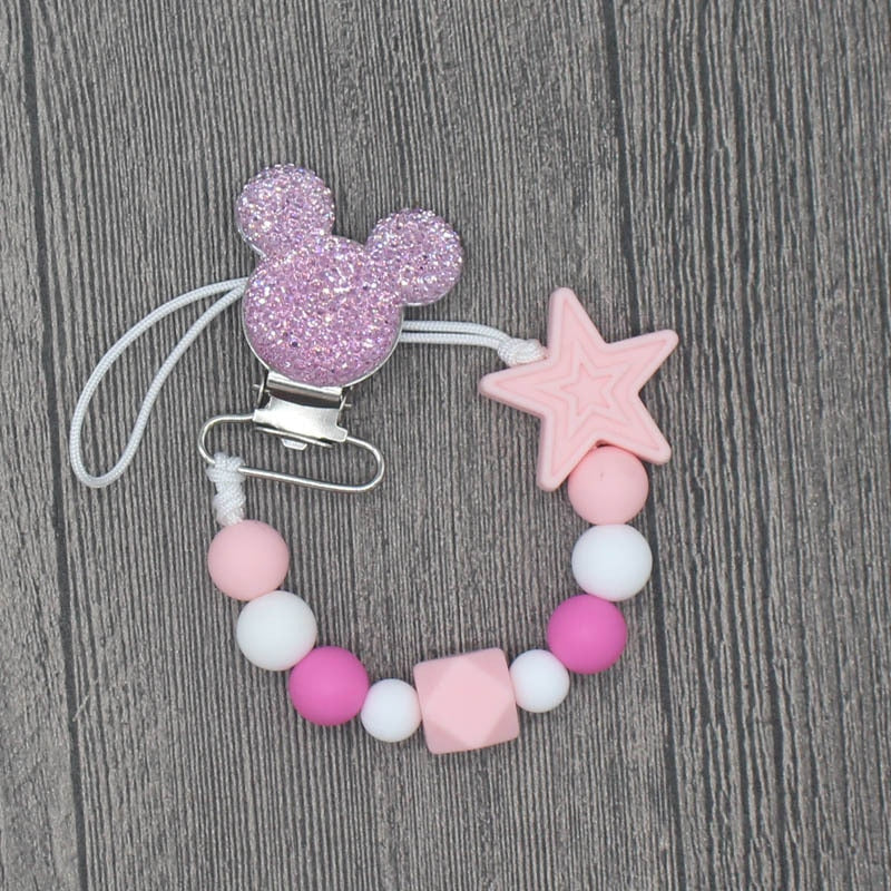 Clip de tétine en perles de silicone pour bébés et tout-petits
