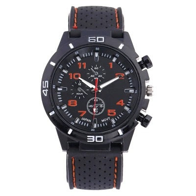 Rubber Fashion Sports Men's Watch Car Line Strap Silicone Student Watch - Korvel