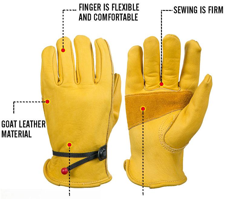 Premium Cowhide Leather Safety Gloves for Work and Welding
