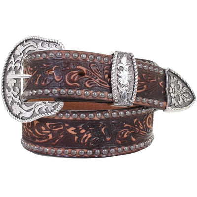 Antique Floral Tooled Belt | Double J Collection - Korvel