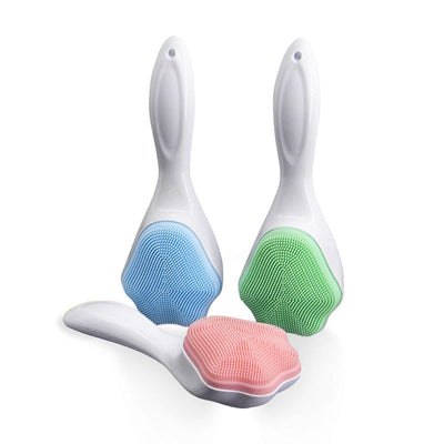 Cat Claw Face Wash Brush Silicone Long Handle Cat Claw Brush Soft Silicone Pore Cleaning Brush Facial Cleanser - Korvel