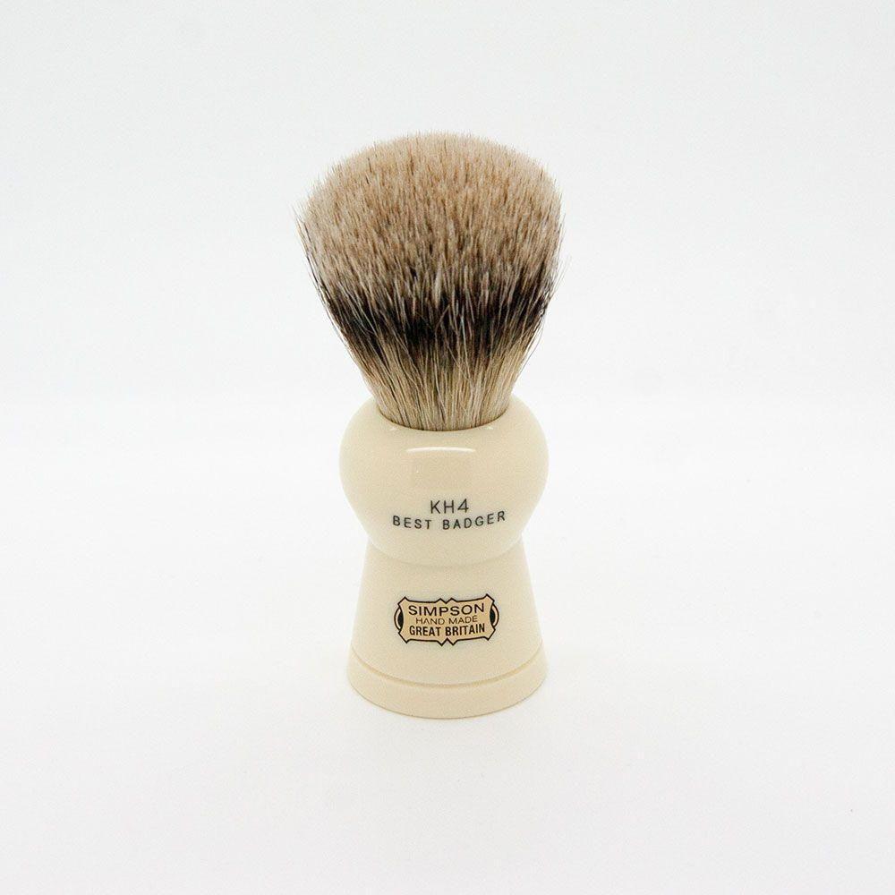 Simpsons Keyhole KH4 Best Badger Hair Shaving Brush - Imitation Ivory