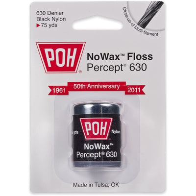 POH Black No Wax Percept Dental Floss Picks - 75 Yards