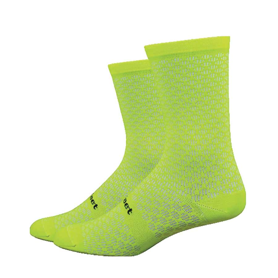 Chaussettes DeFeet Evo 6" Mont Ventoux Jaune Hi-Vis - Grand