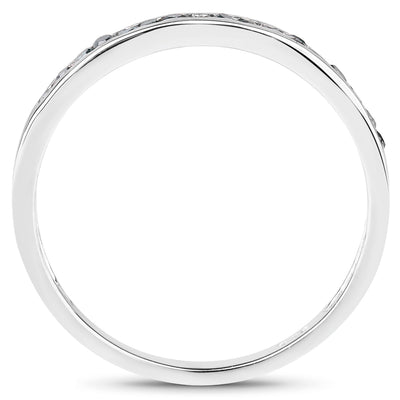 0.20 Carat Genuine Blue Diamond Sterling Silver Ring