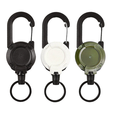 New Outdoor Automatic Retractable Wire Rope Luya Anti-theft Tactical Keychain Telescopic Keychain Retractable Hook Tool - Korvel