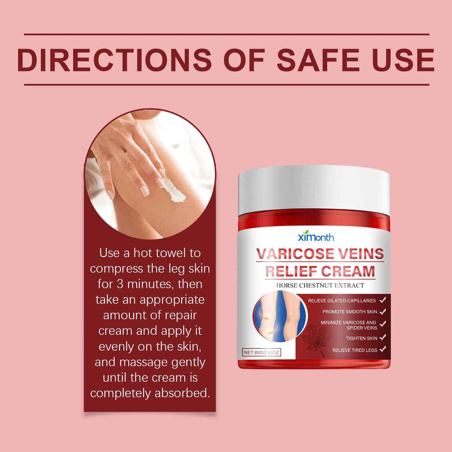 Venous Repair Cream Leg Massage To Relieve Leg Swelling Earthworm Leg Skin Body Massage Cream - Korvel