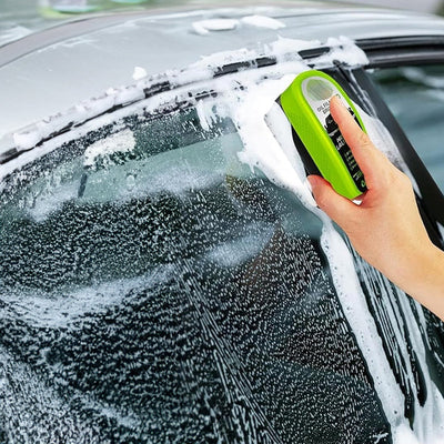 Car Glass Oil Film Remover with Sponge Cleaning Brush, Ideal for Front Inner Windshield Cleaning - Korvel