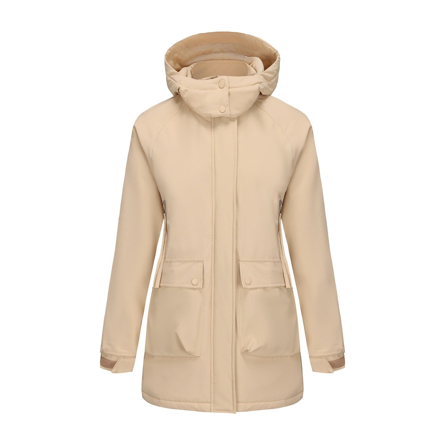 Parka acolchada de forro polar impermeable premium para mujeres