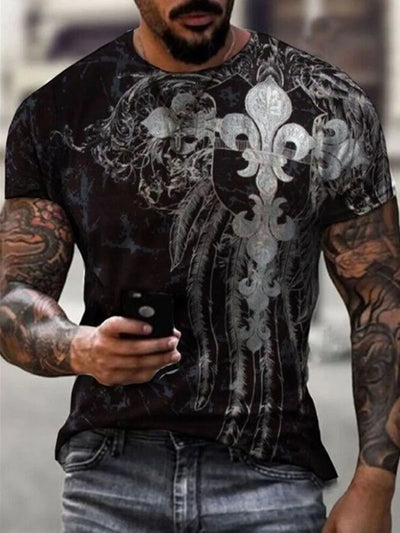 Camiseta de Manga Corta con Gráfico para Hombre en Talla Grande