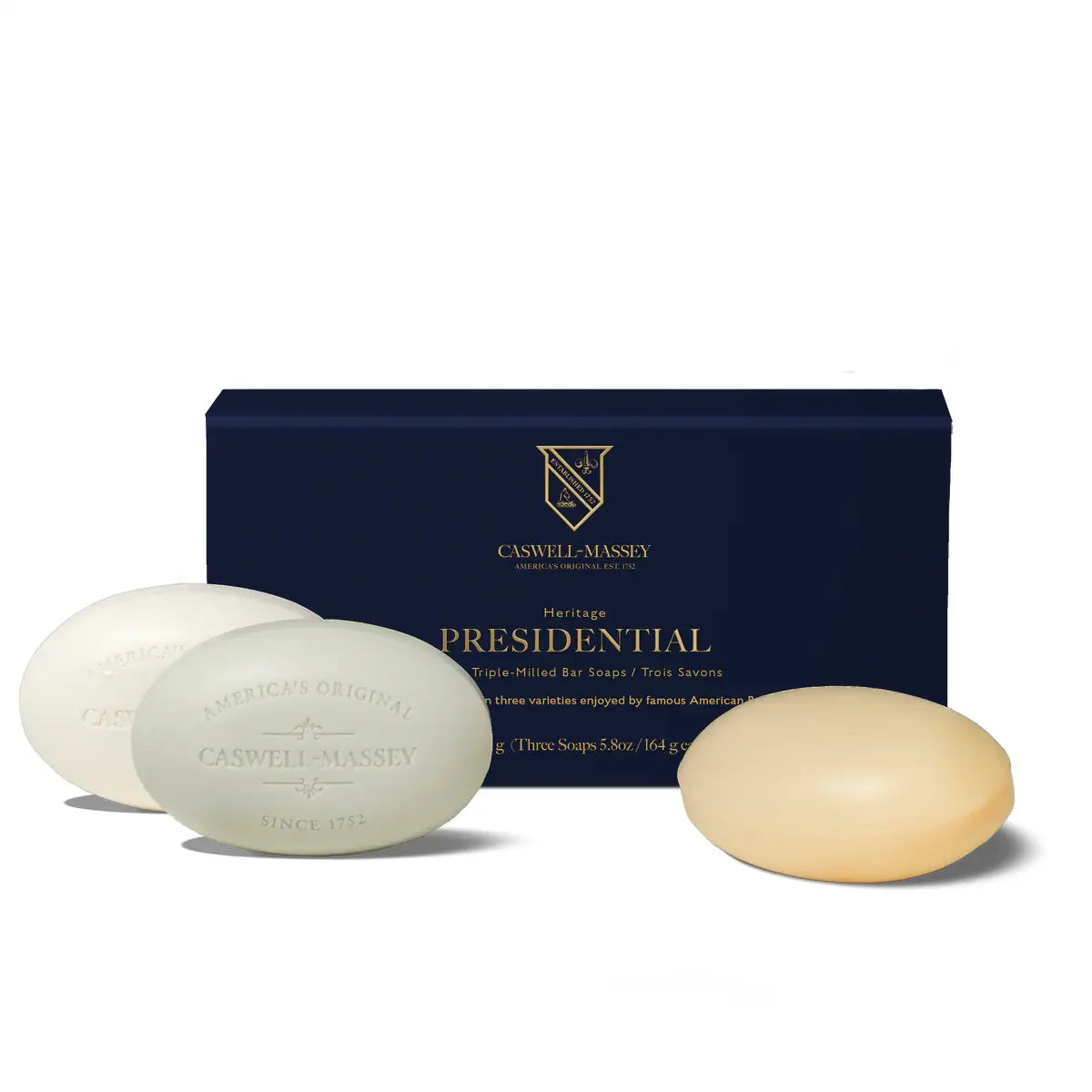 Collection de savons de luxe Caswell-Massey - Boîte de trois barres de 5,8 oz