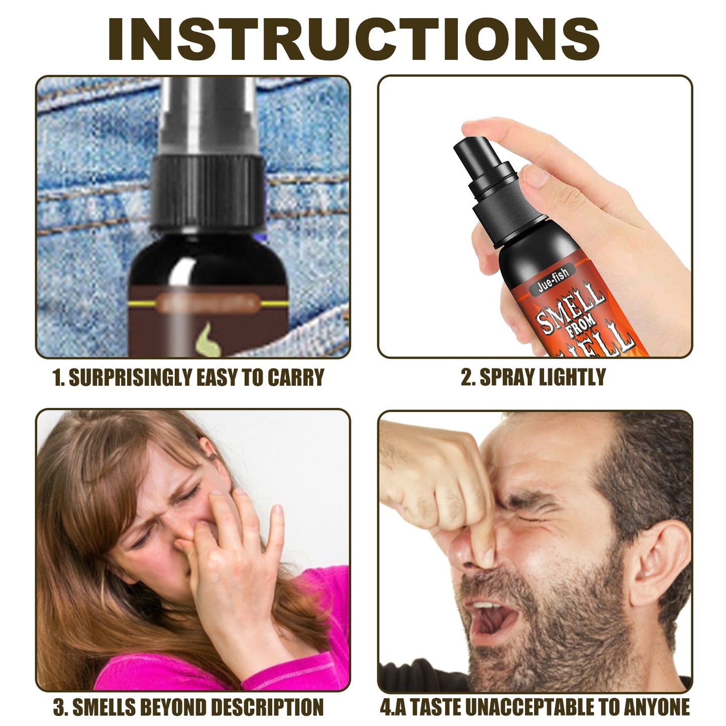 Fart Spray, April Fool's Day Pooper Toy Spoof Stink Entertainment Poop Hell Bomb Smell - Korvel