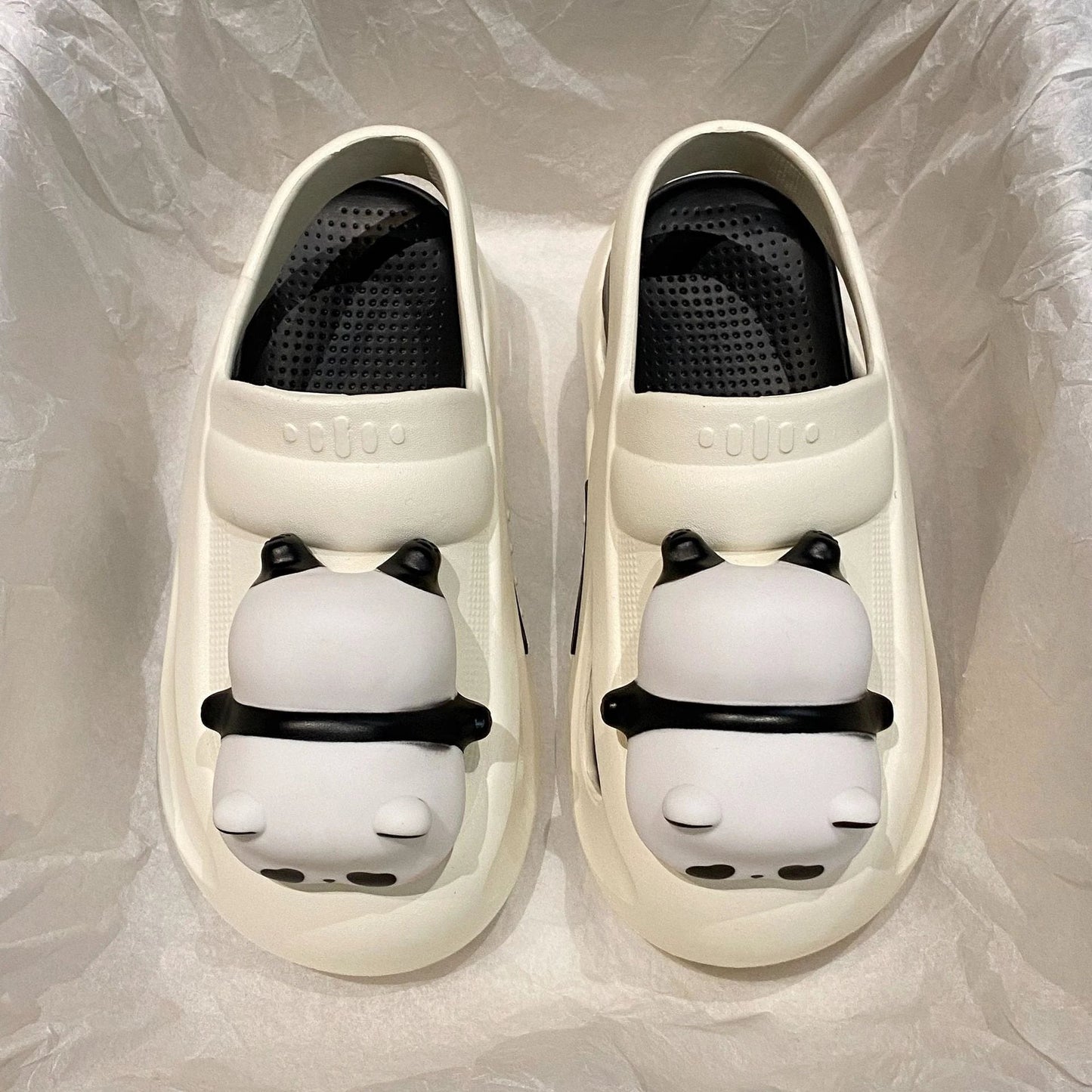 Chaussons Lumineux Mandotos Panda pour Femmes - Sandales Confort en EVA