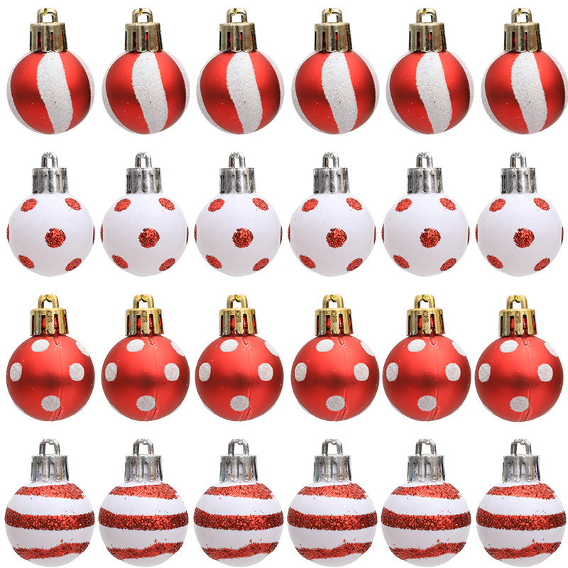 Christmas decorations Christmas trees gifts decorations mini painted Christmas balls - Korvel