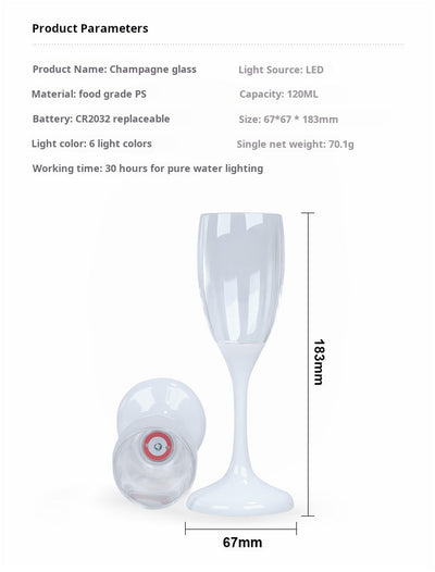 Creative Water Sensing Wedding luminous Glasses cup Party Supplies Novelty LED Light Up Wine bottles for Party Club Bar Drinking - Korvel