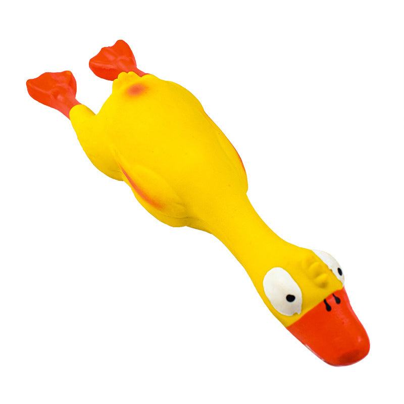 Pet Latex Toy Soft and Durable Latex Squeaky Duck for Small and Medium Dogs - Korvel